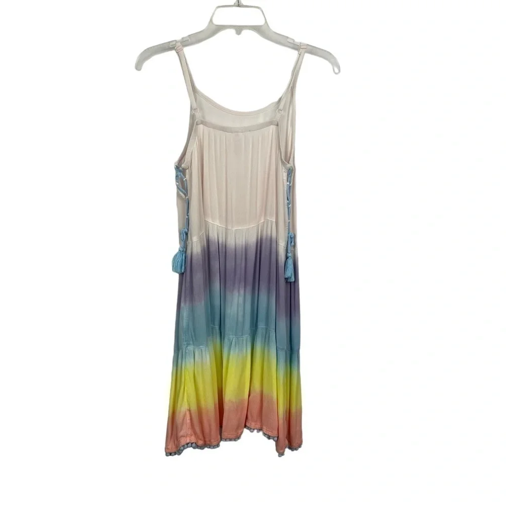 JUSTICE Girl’s Swimsuit Cover-Up Sz 14/16 Multi Colors Adjustable Straps
